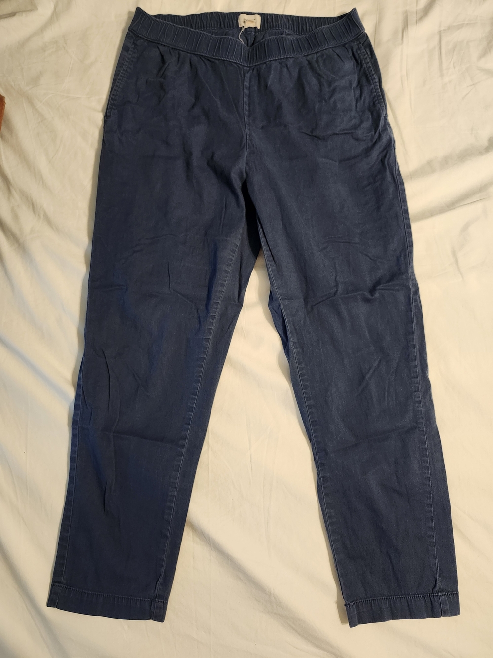Women's French Navy Boulevard Brushed Twill Pull-On Pant